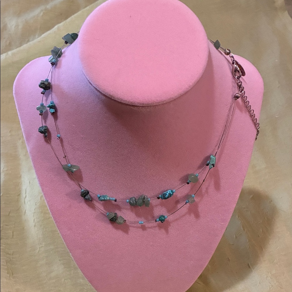 NY Collection Turquoise and Silver Necklace